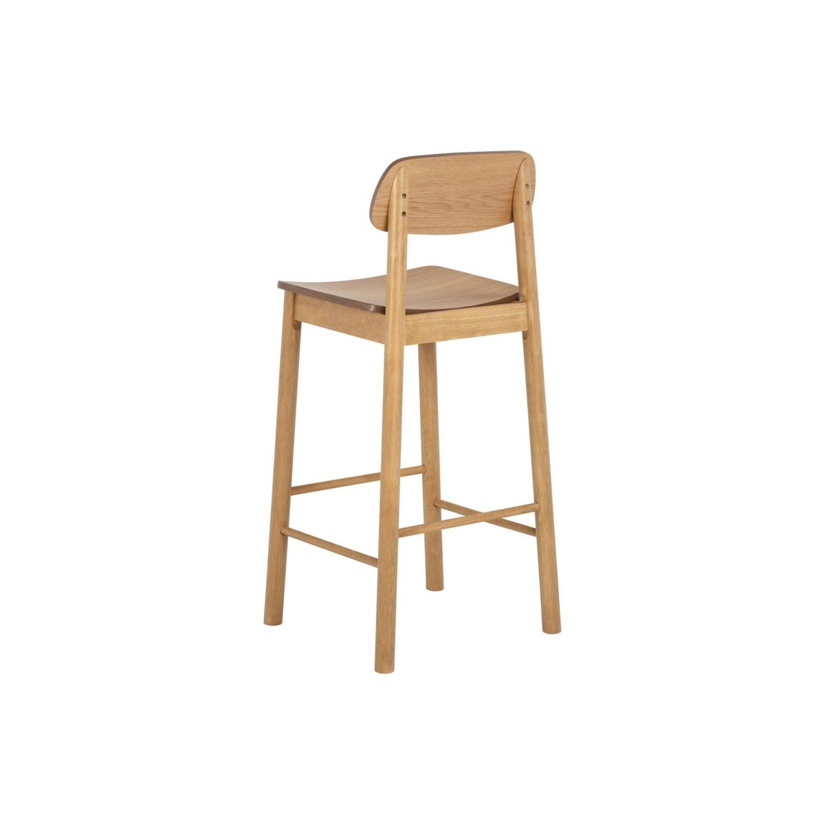 Tabourets de bar avec dossier en bois naturel (lot de 2) - IZIA bois clair, HELLIN, DEPUIS 1862
