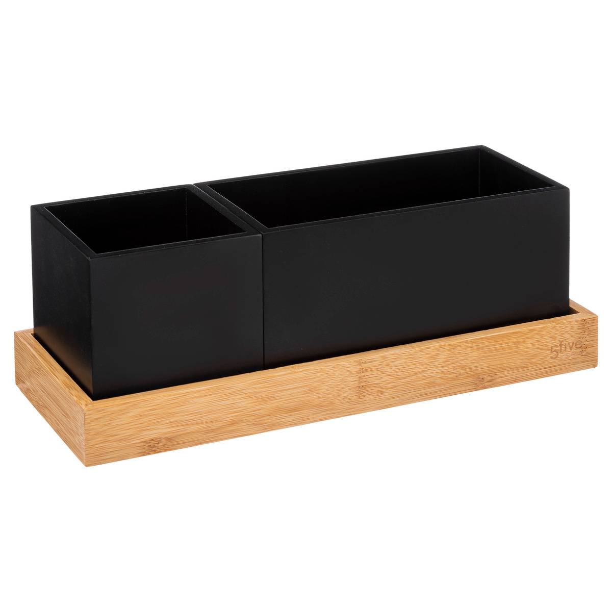 Organiseur amovible en bambou BAVA noir, 5FIVE SIMPLY SMART