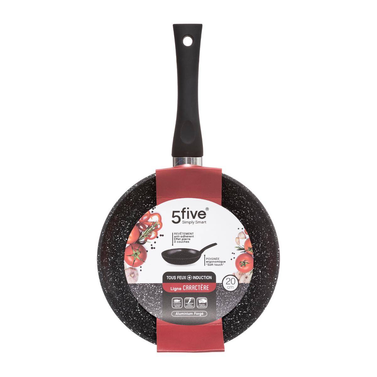Poêle en aluminium forgé CARACTÈRE noir, 5FIVE SIMPLY SMART