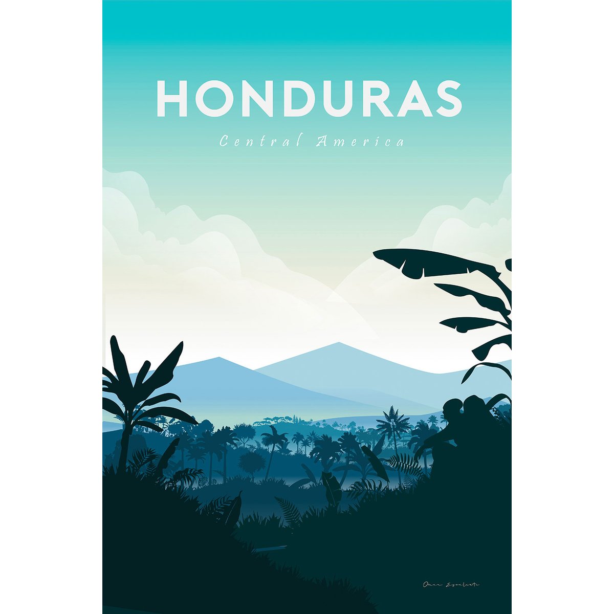 Tableau Voyage en Honduras tableau alu dibond, HEXOA