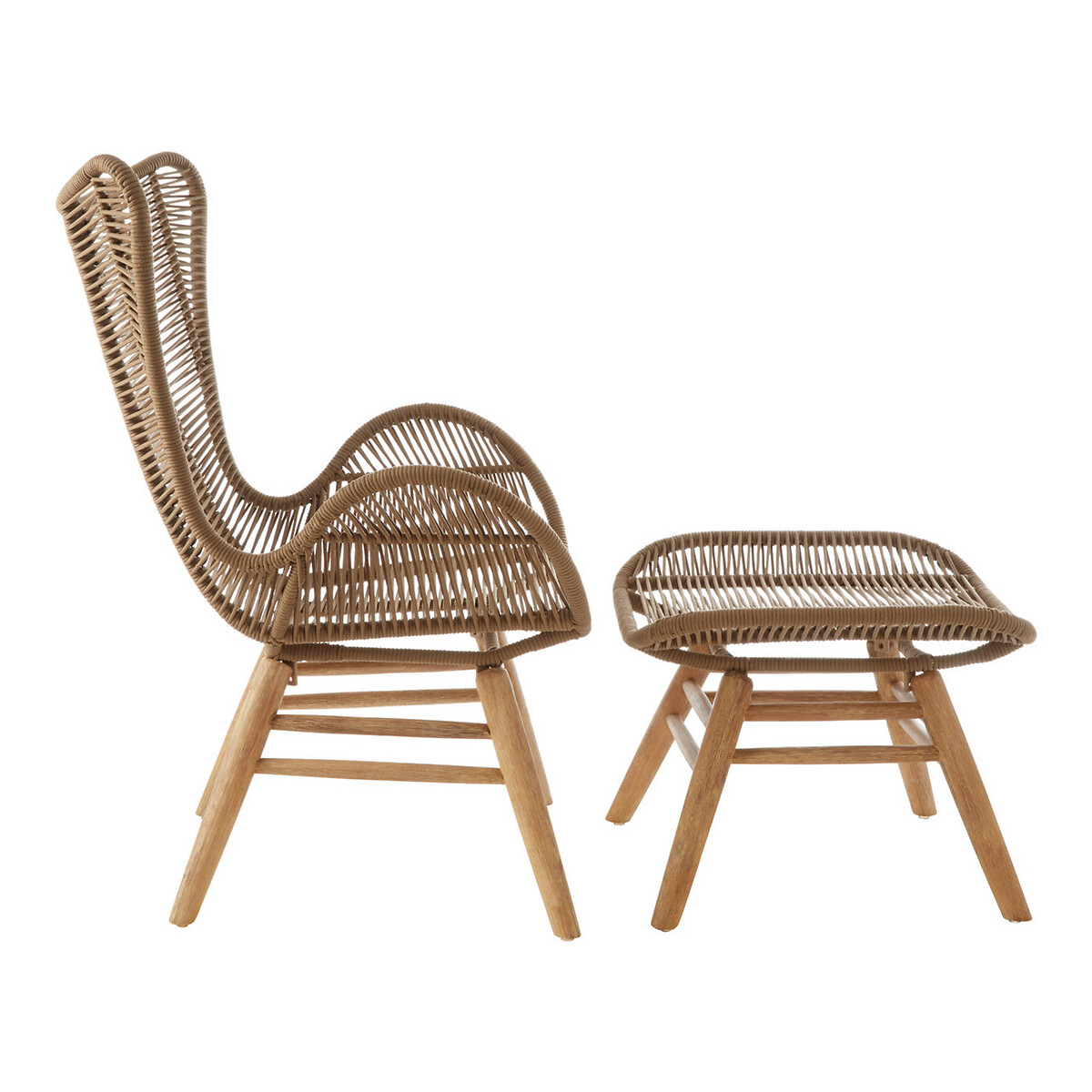 Maeve Textured Rope Accent Armchair brown, SO'HOME