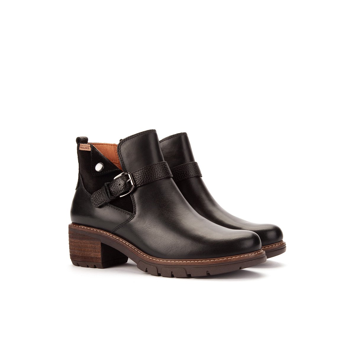 Bottines à talon cuir San Sebastia black, PIKOLINOS