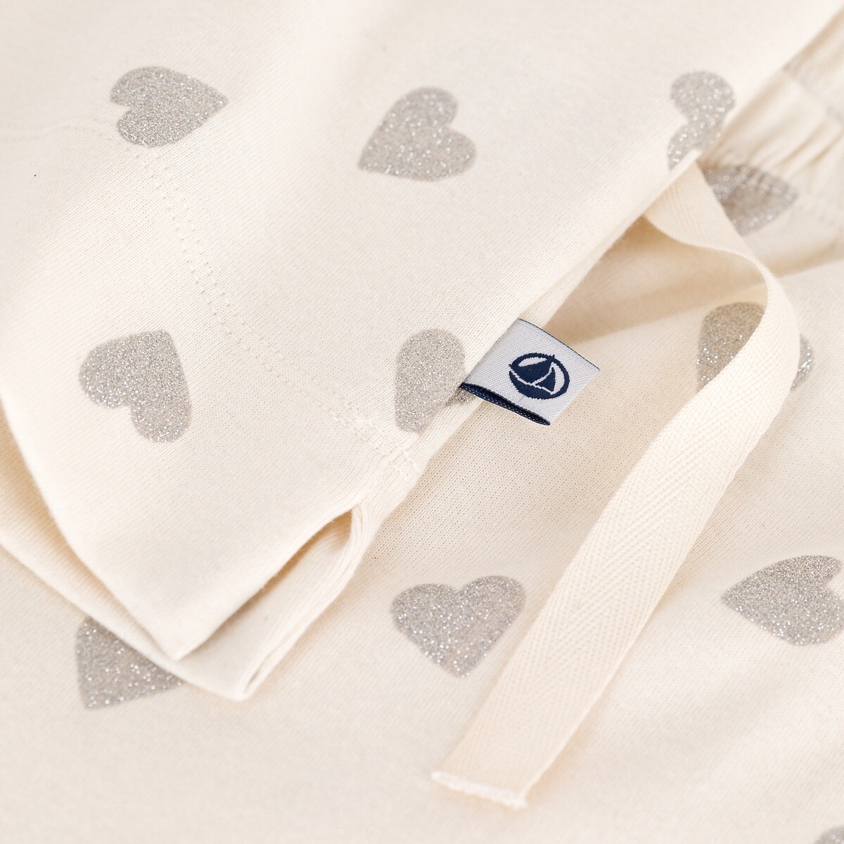 Pyjama manches courtes imprimé coeur, PETIT BATEAU