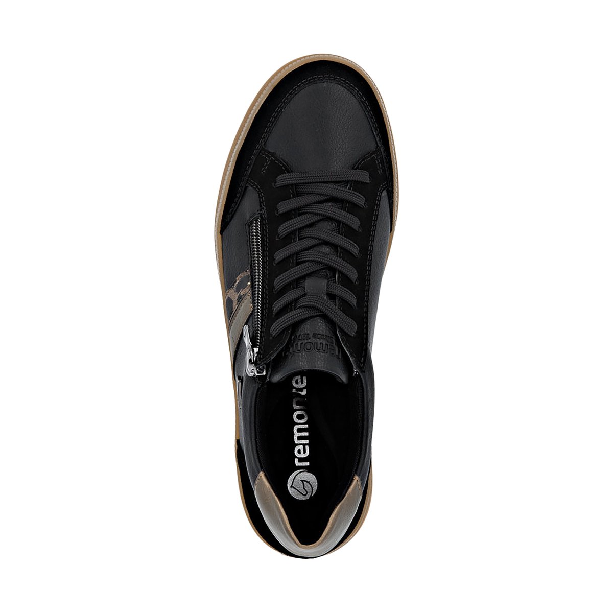 Basket Basse Cuir Rock noir comb, REMONTE
