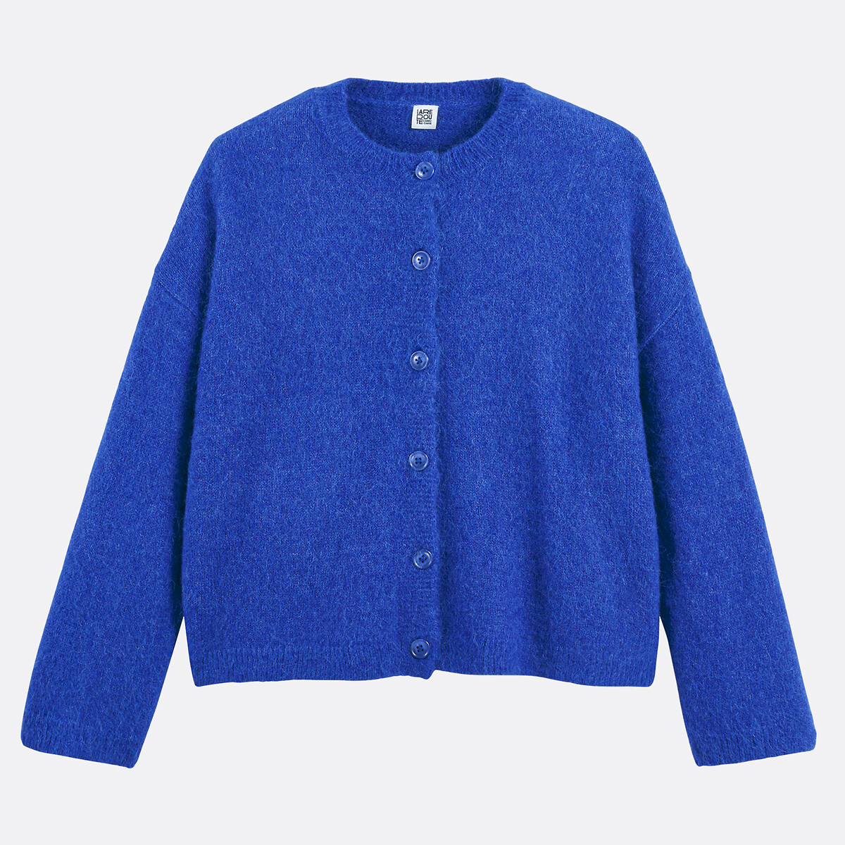 Cardigan en alpaga mélangé, Signature LYSANDRE bleu électrique, LA REDOUTE COLLECTIONS