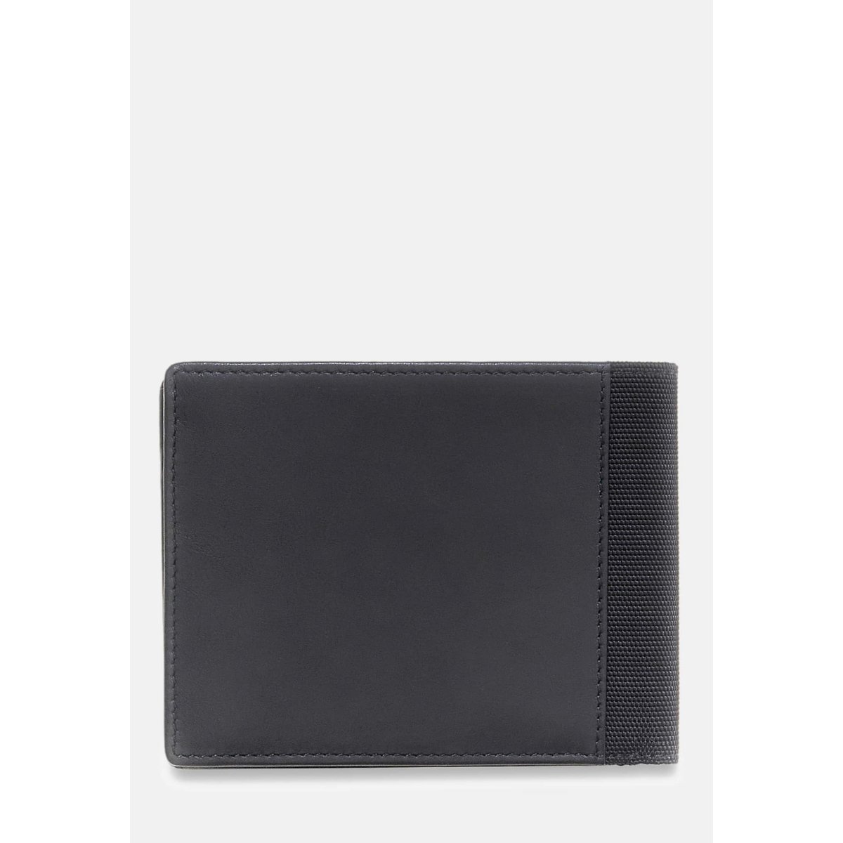 Portefeuille Logo En Cuir Véritable Berna noir, GUESS
