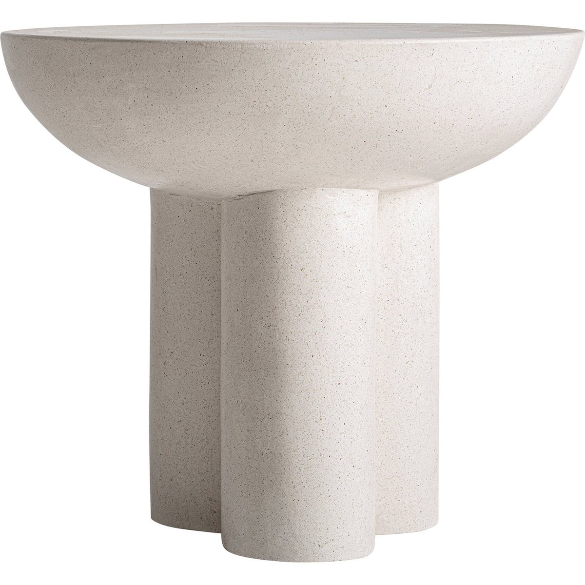 Table d'appoint en terrazzo blanc cassé moucheté, RECOLLECTION