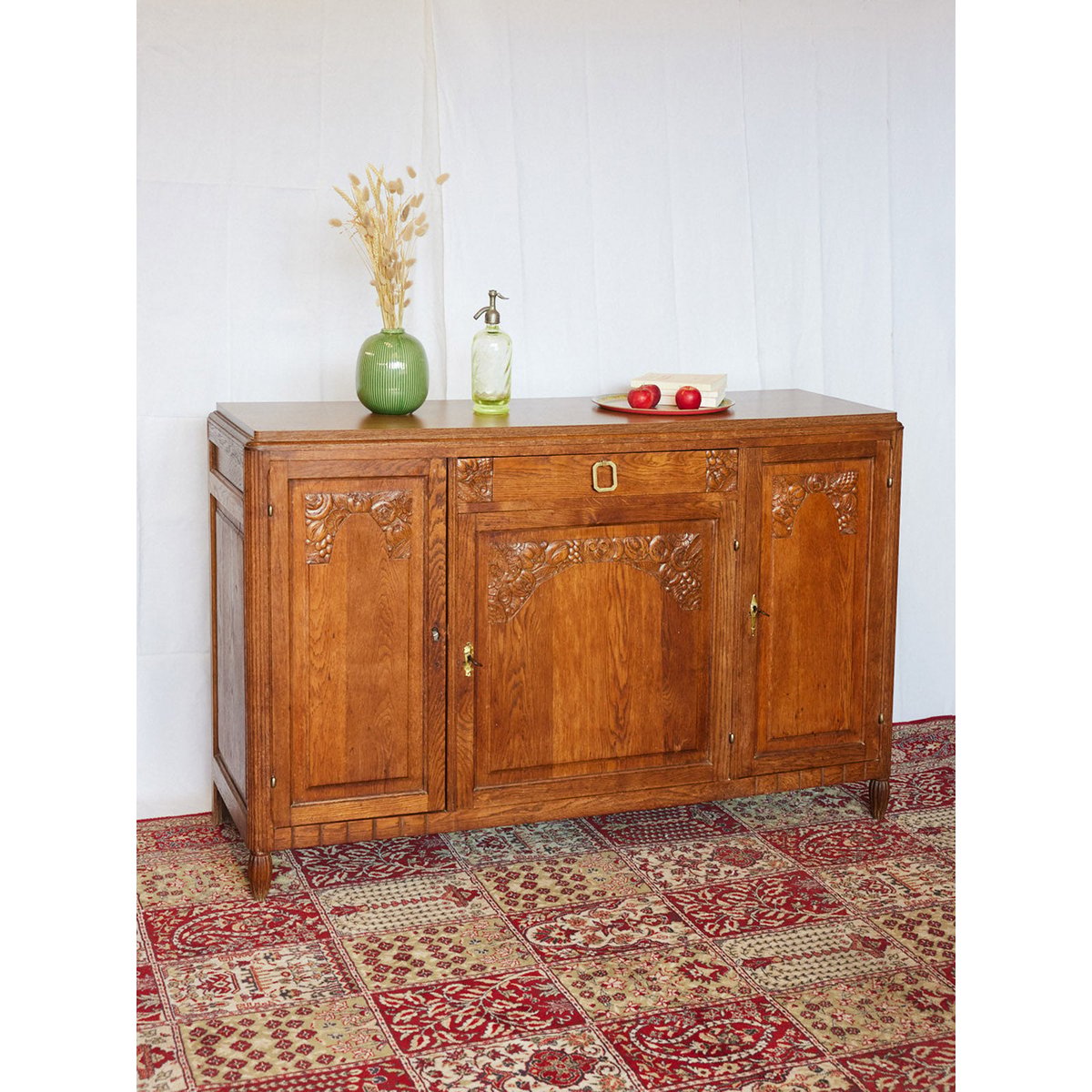 Grand buffet Art déco en bois Gilbert N°1718 - Bon état bois clair, DEBONGOUT