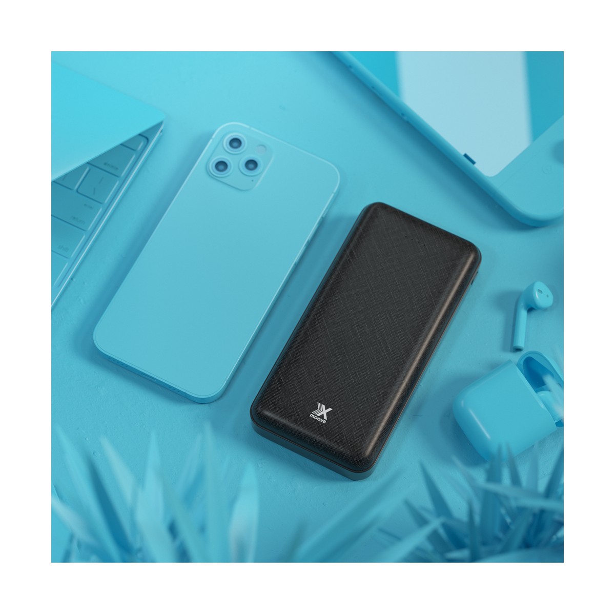 Batterie externe polymère haute densité 20 000 mAh SKY noir, LIVOO