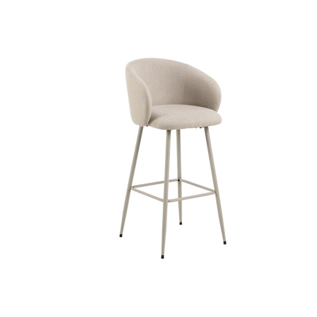 Tabourets de bar avec accoudoirs en tissu beige (lot de 2) - BLAIR beige, HELLIN, DEPUIS 1862