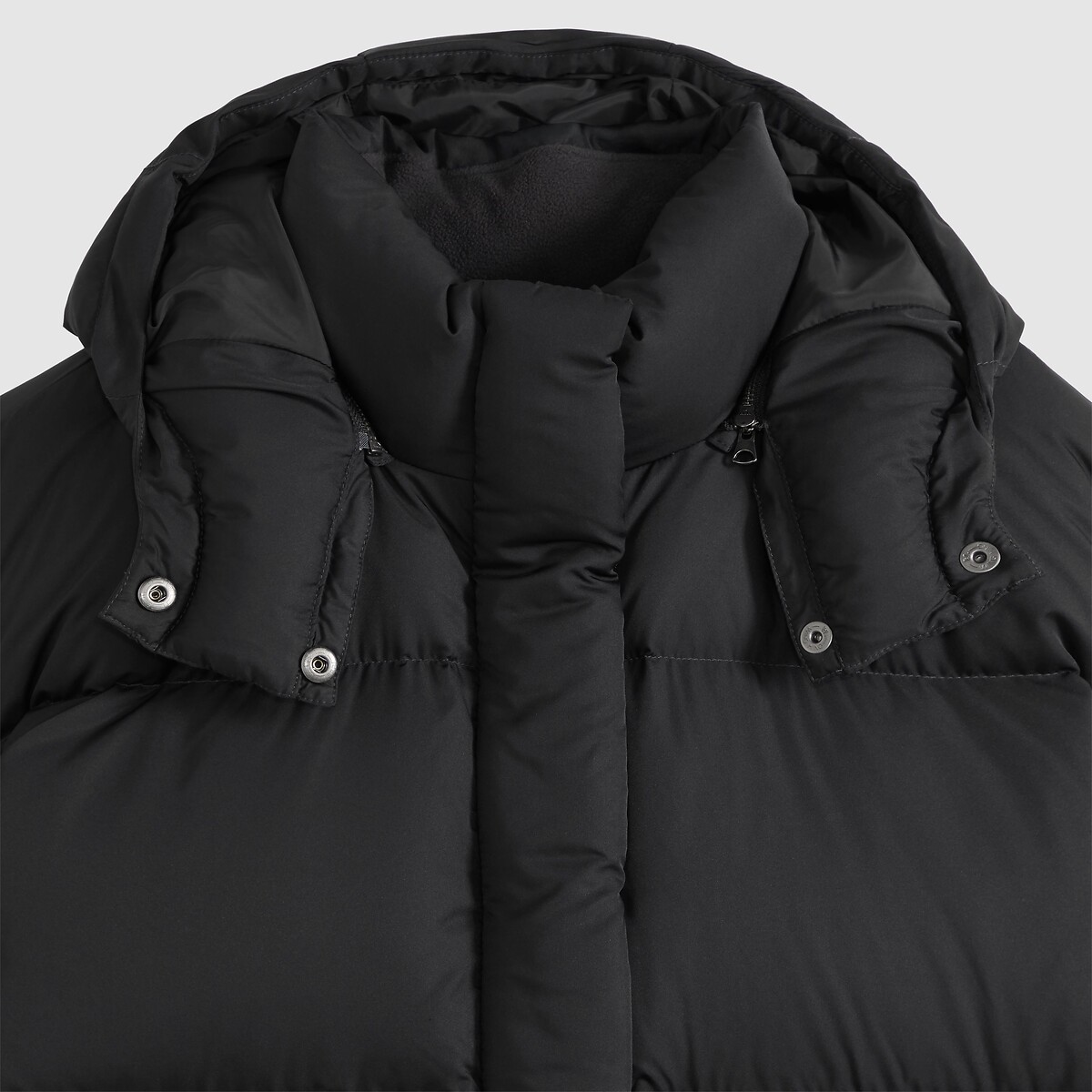 Doudoune courte à capuche anthracite, LEVI'S