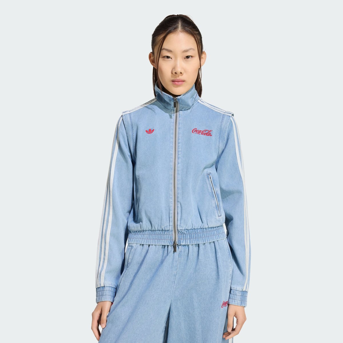 Veste De Survêtement Denim Adidas X Coca-Cola Firebird Veste De Survêtement Denim Adidas X Coca-Cola Firebird light denim, adidas Originals