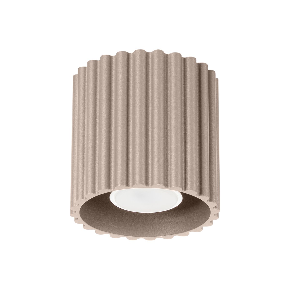Plafonnier Aluminium Taupe GU10 1 Aura marron, EDEN