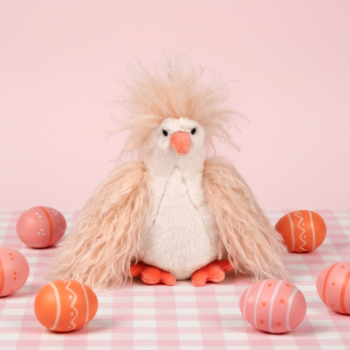 Peluche poulette petit modèle 20 cm orange, HISTOIRE D'OURS