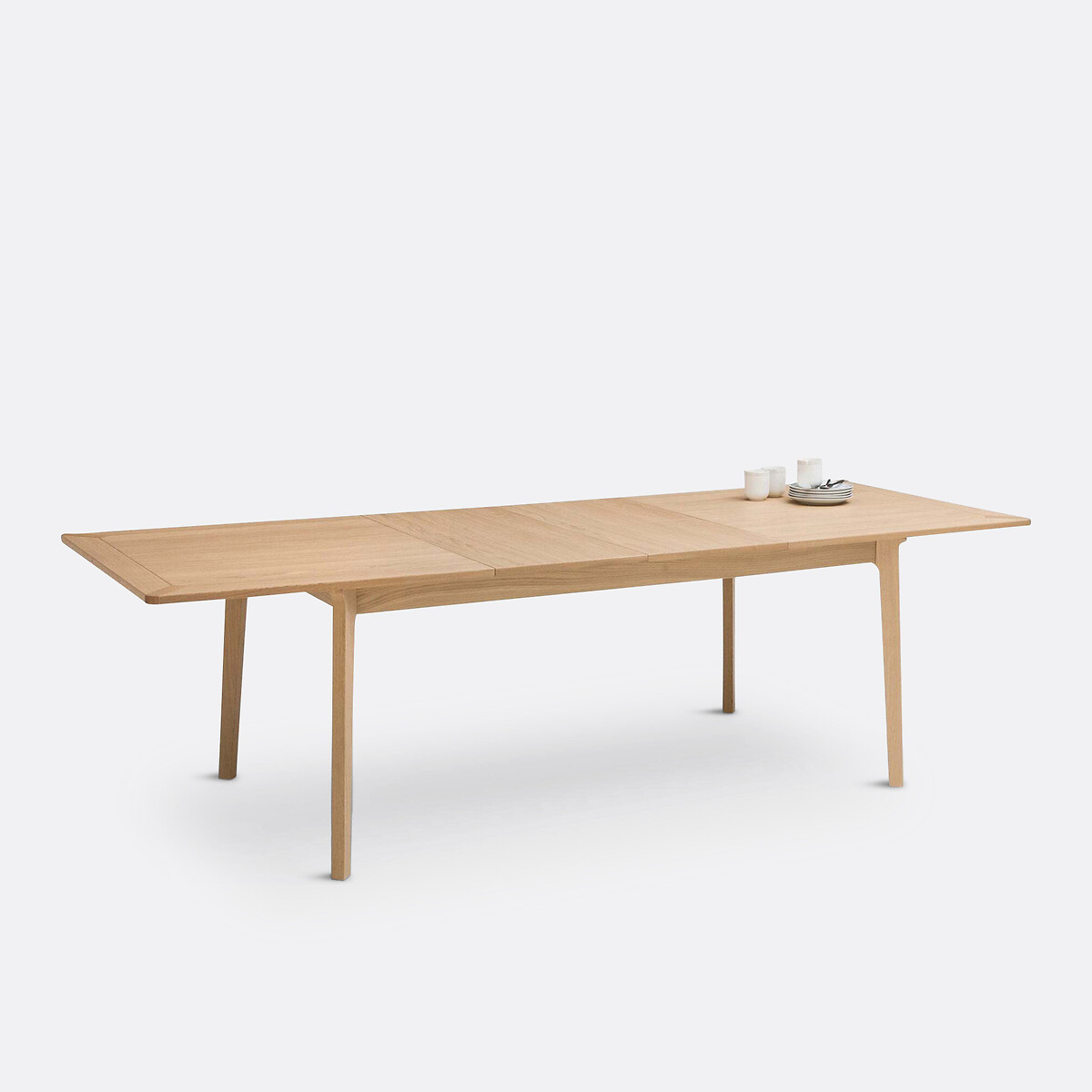 Table à manger, extensible, en plaqué chêne, 6 à 10 couverts, PULLY chêne, LA REDOUTE INTERIEURS