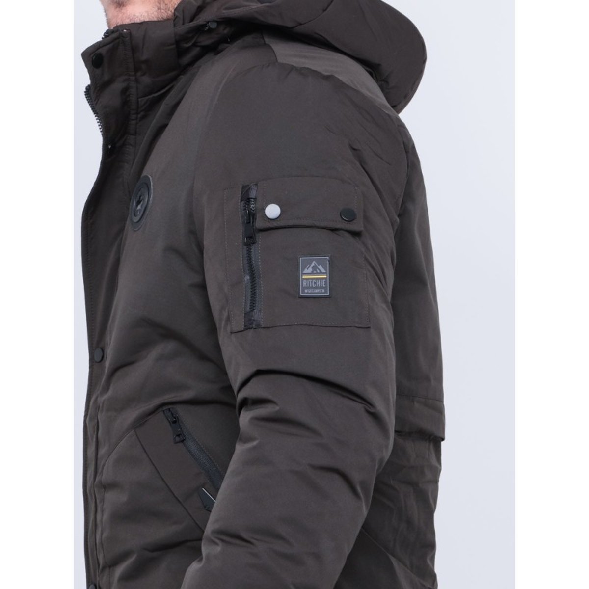 Parka Mi-longue Capuche Zatoicha vert, RITCHIE