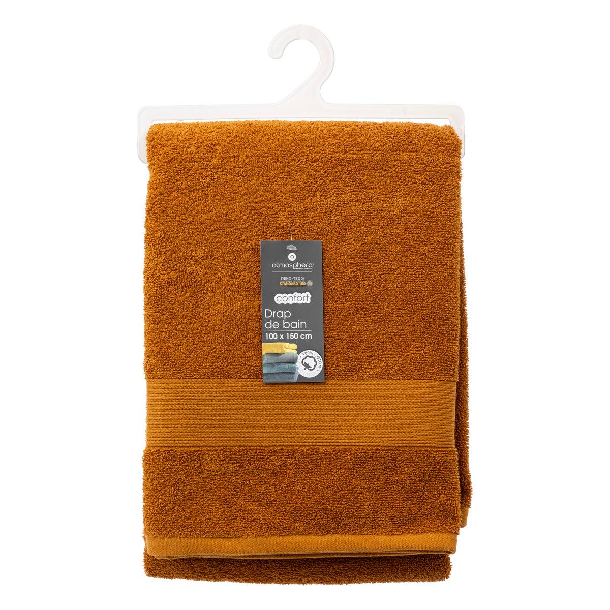 Drap de bain PRAIA marron cannelle, ATMOSPHERA