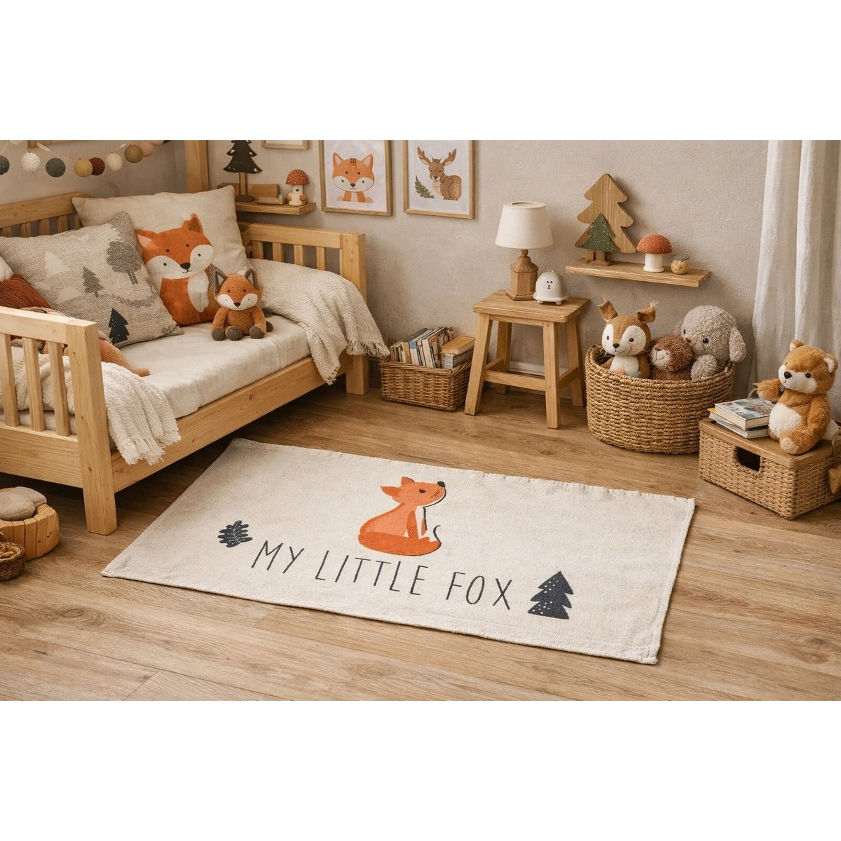 Tapis enfant Renard gris, EDEN