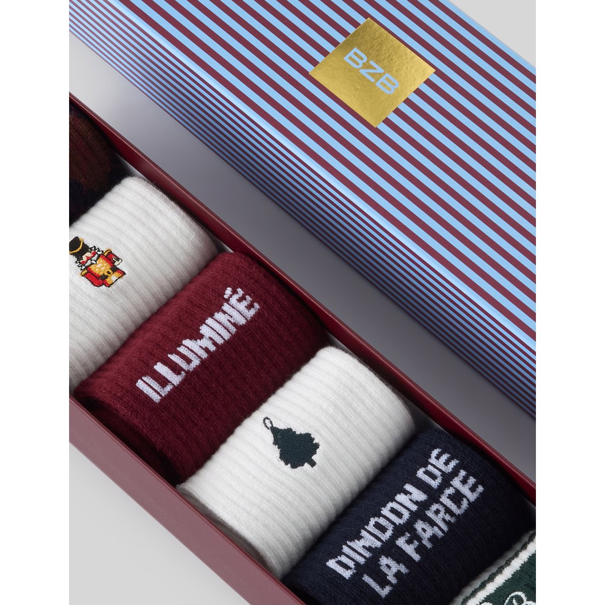 Coffret de 7 paires de chaussettes multicolore, BZB
