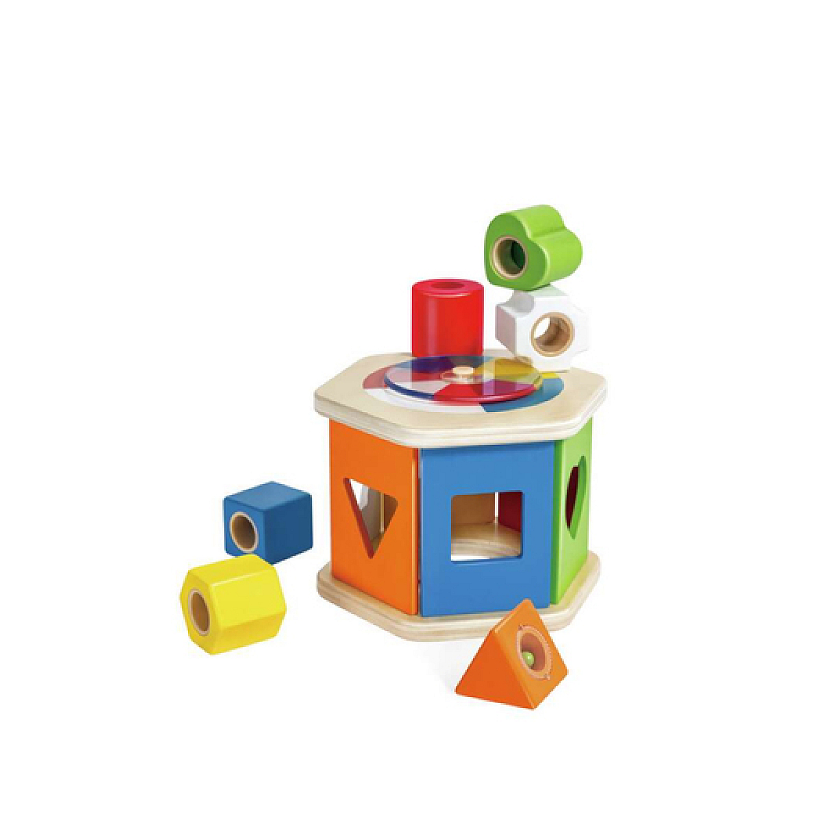 Trieur de formes en bois multicolore, HAPE