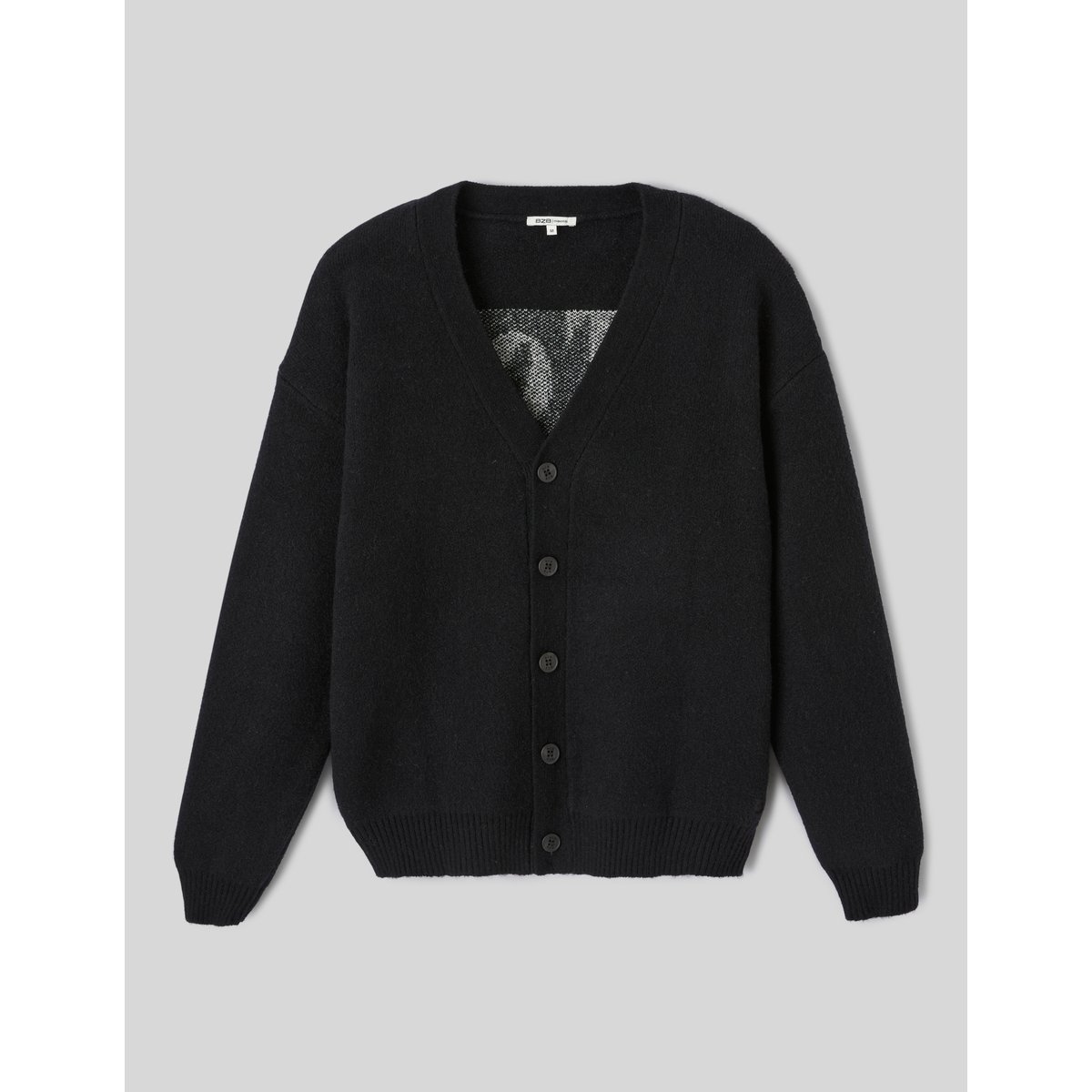 Cardigan jacquard dos noir, BZB