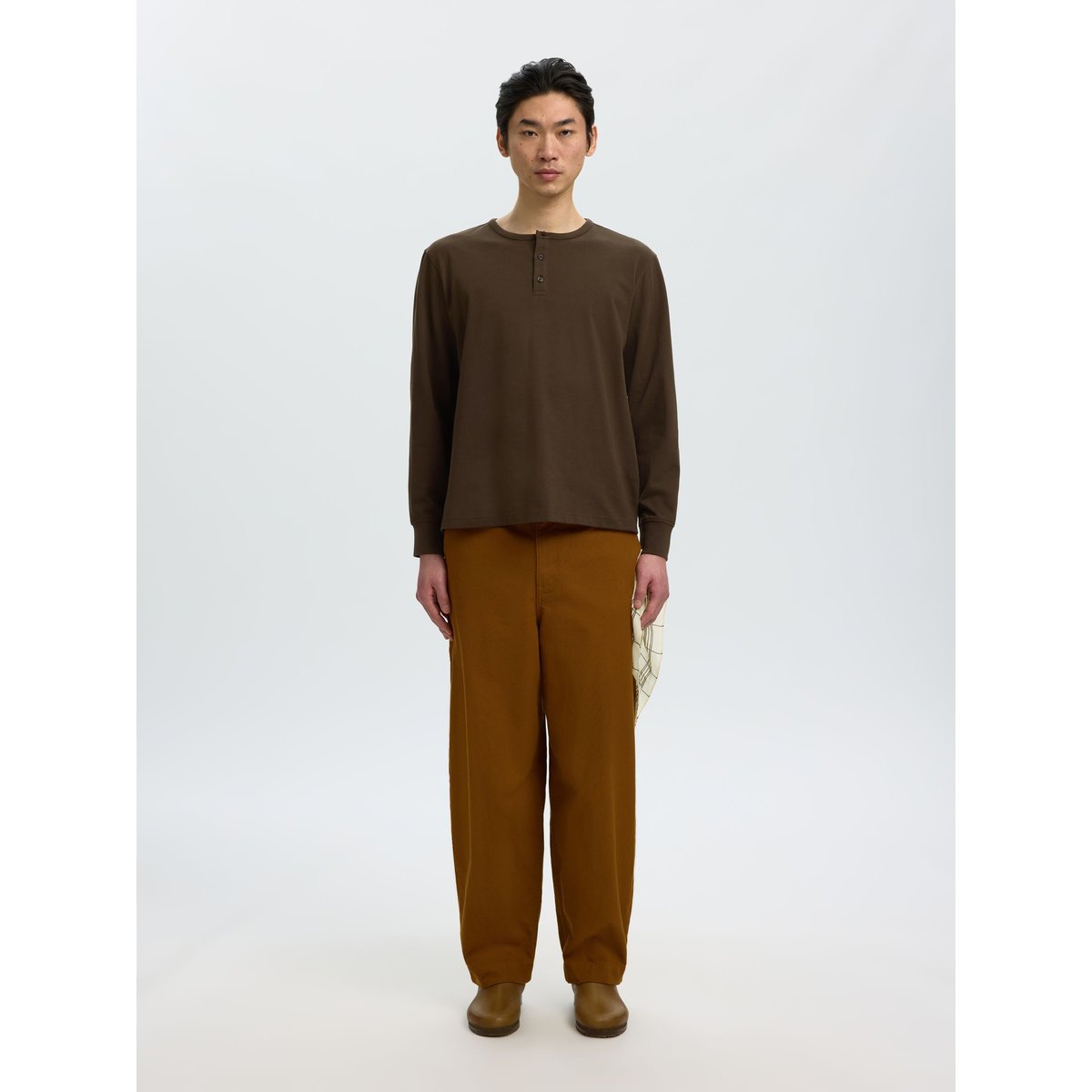 T-Shirt marron - turkish coffee1, SELECTED