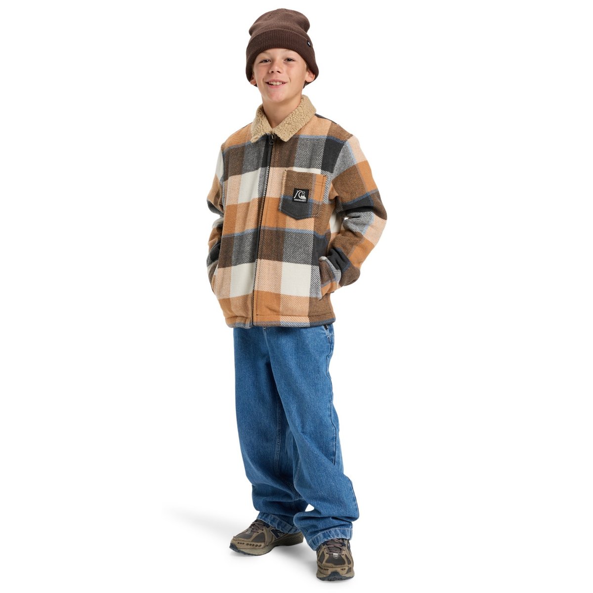Veste Harrington DNA SHERPA HARRINGTON marron almond sherpa harrington, QUIKSILVER