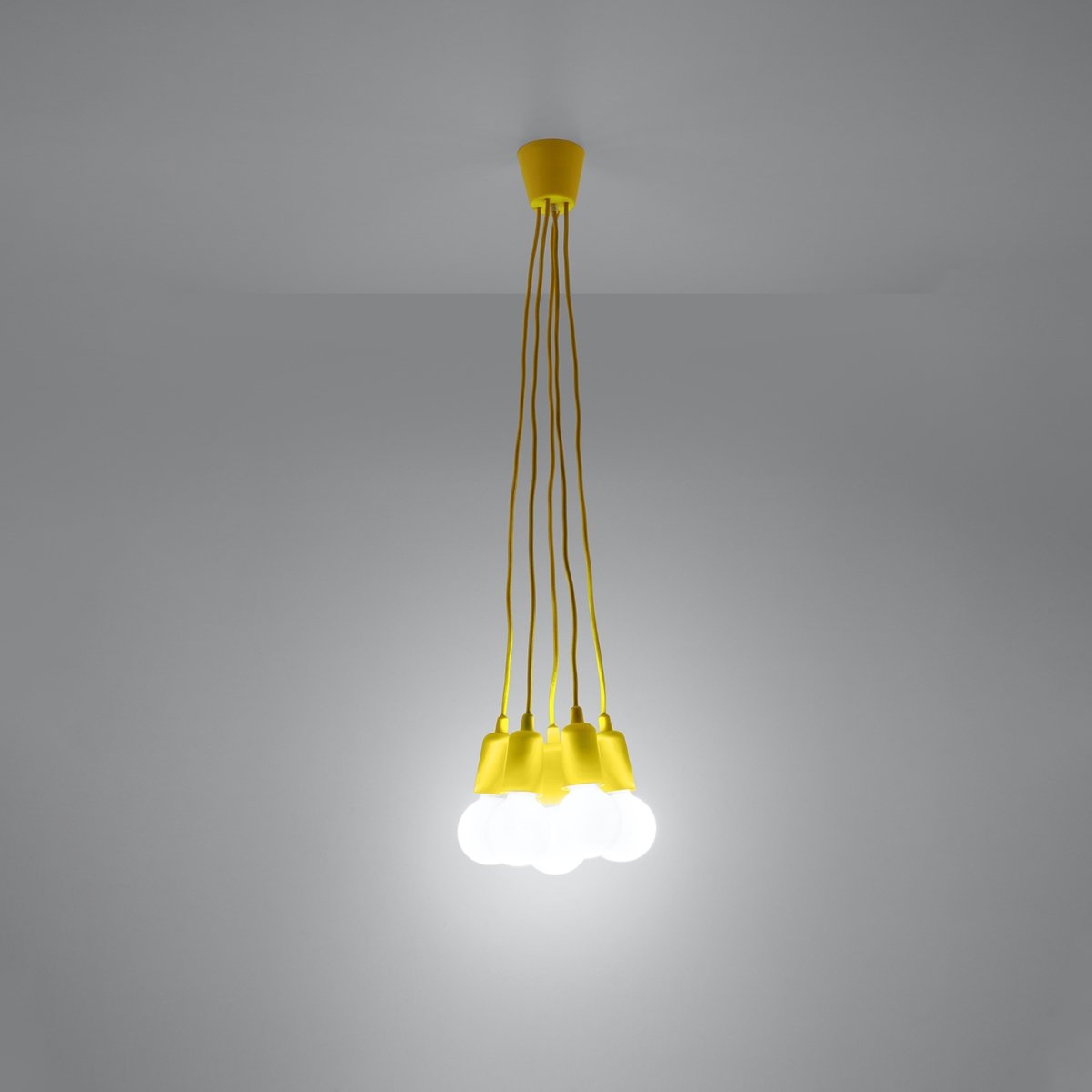 Suspension PVC Jaune E27 5 Diego jaune, EDEN