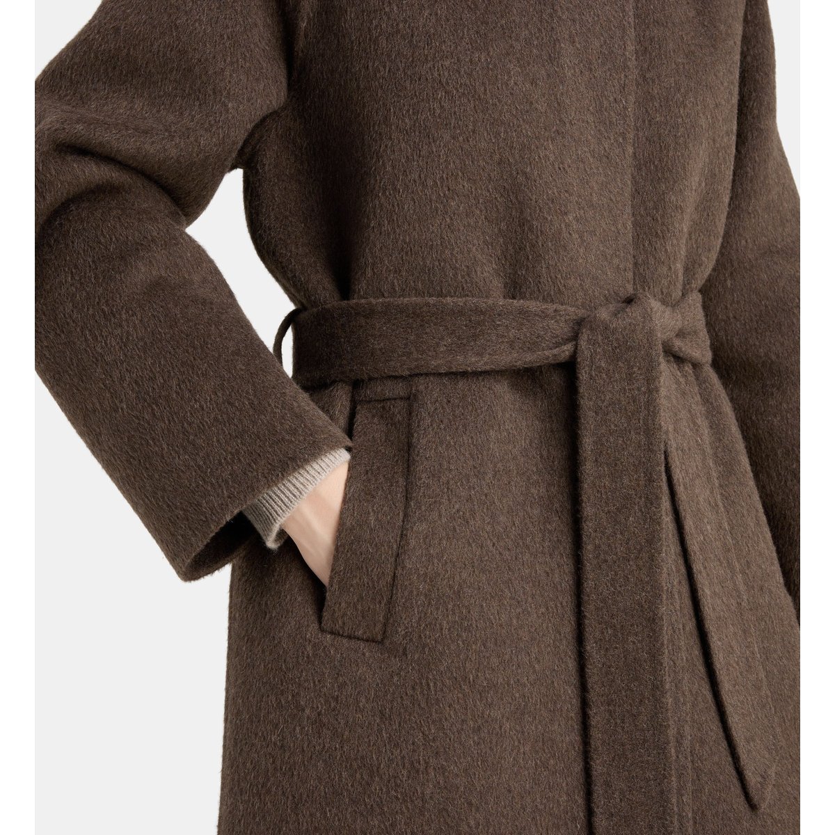 Manteau long droit orage double face marron, JODHPUR