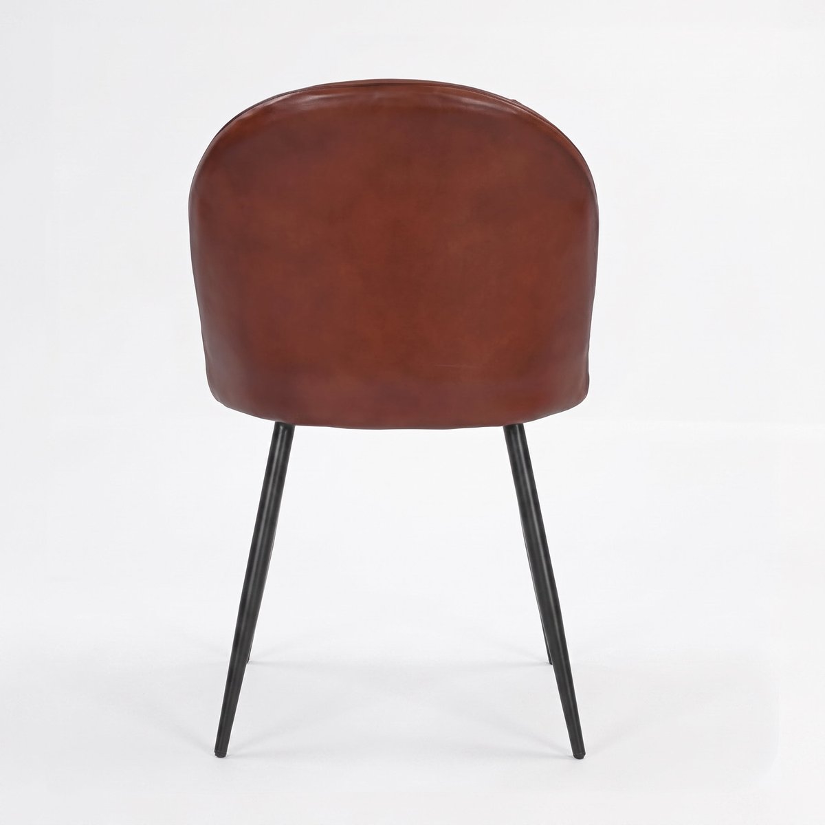 Lot de 2 chaises en cuir de buffle - CÉLESTIN marron rouge, MAISON PAVANE