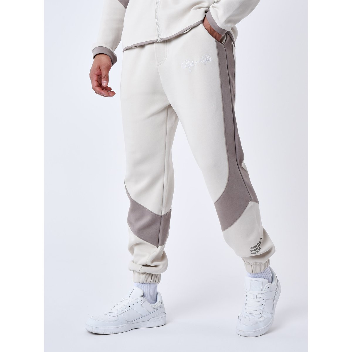Bas de jogging two tone greige, PROJECT X