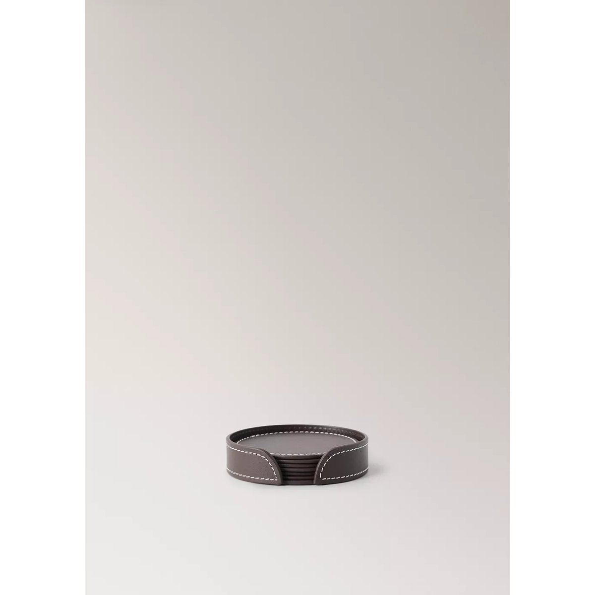 Dessous de verre 100 % cuir marron, MANGO HOME