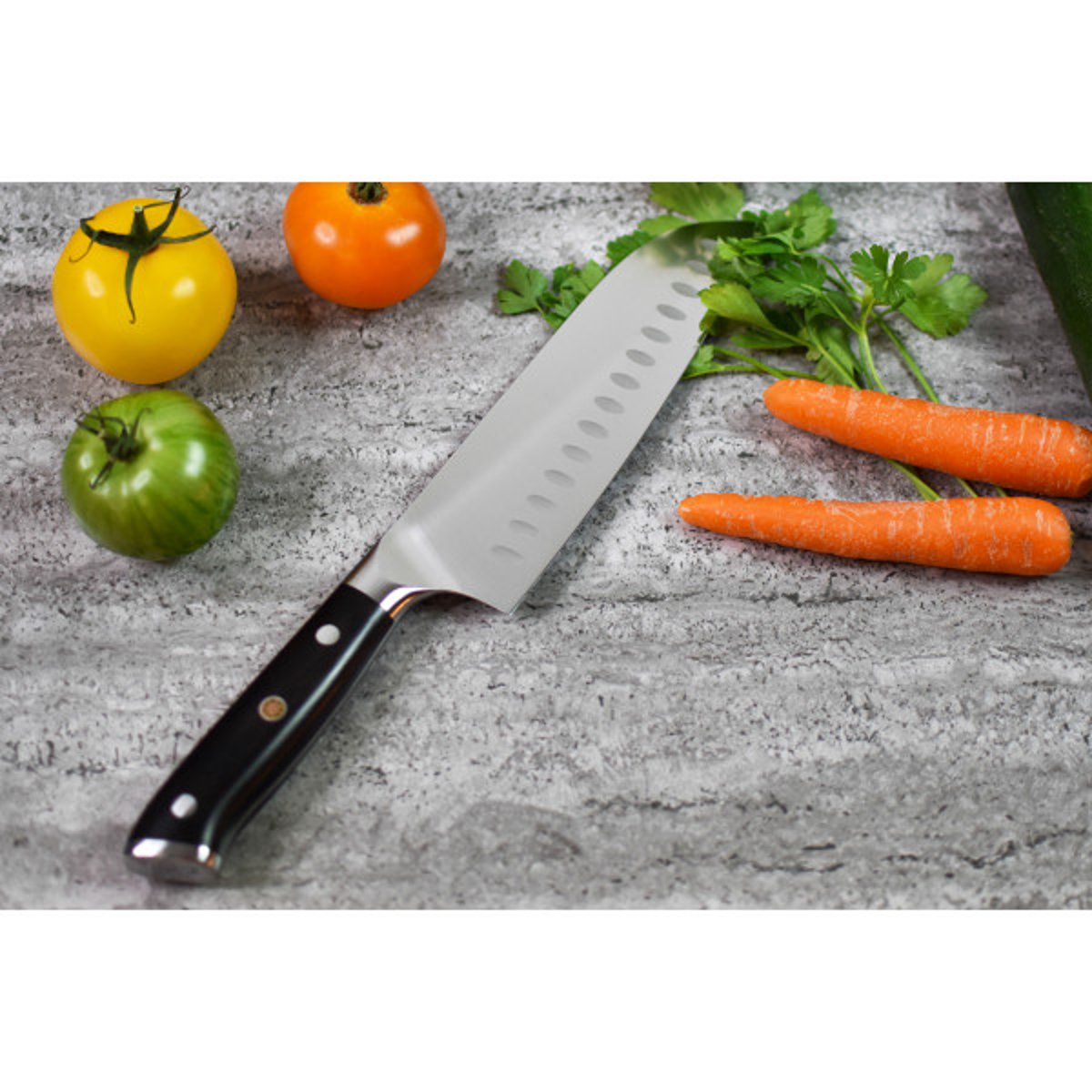 Couteau Ebene X50 modèle santoku 18cm v002237, FUKITO