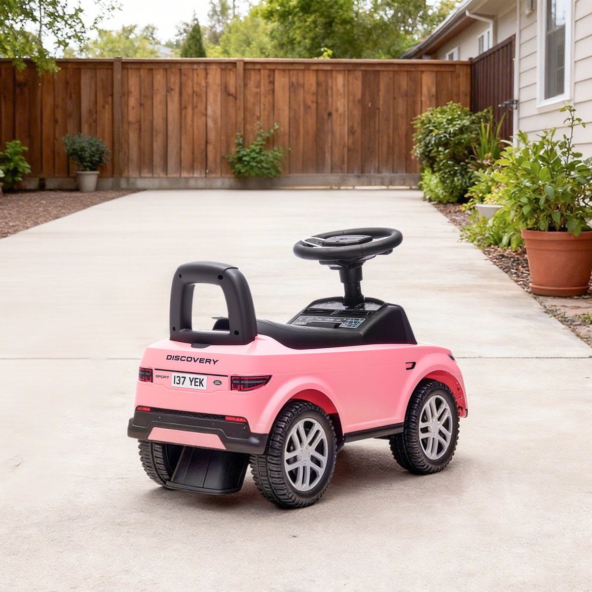 Voiture à glissière pour enfants PP et acier rose, AIYAPLAY
