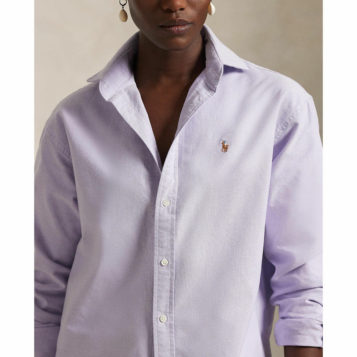 Chemise Oxford droite lavande, POLO RALPH LAUREN
