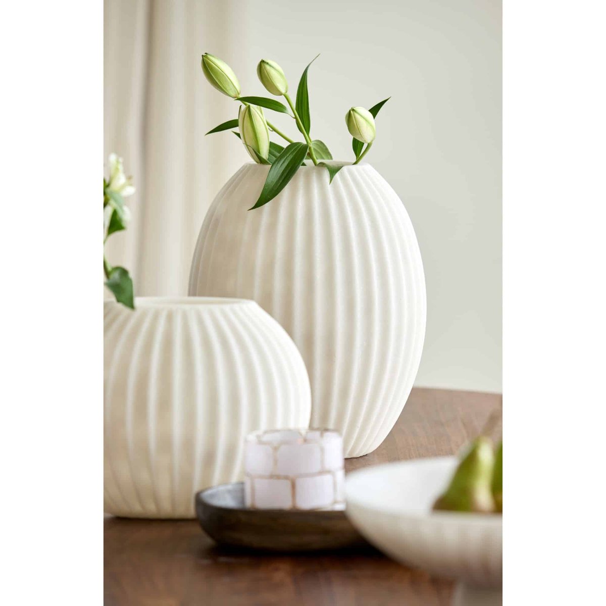 Vase Plastique MIRALLI blanc, LIGHT & LIVING 
