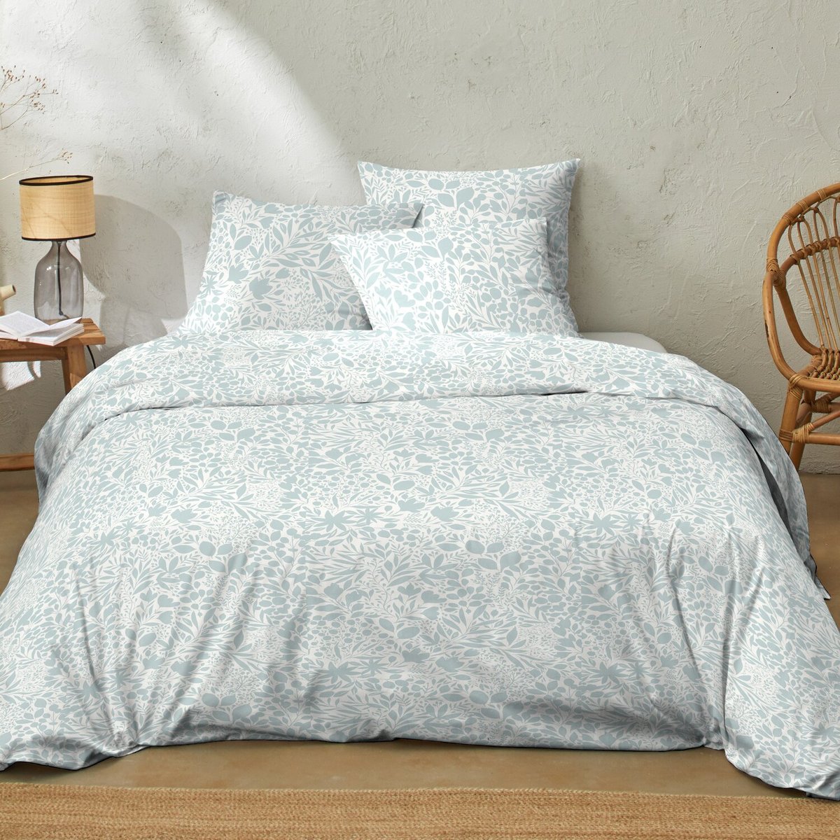 Parure de lit enfant coton imprimés, lina blanc blanc, C DESIGN HOME TEXTILE