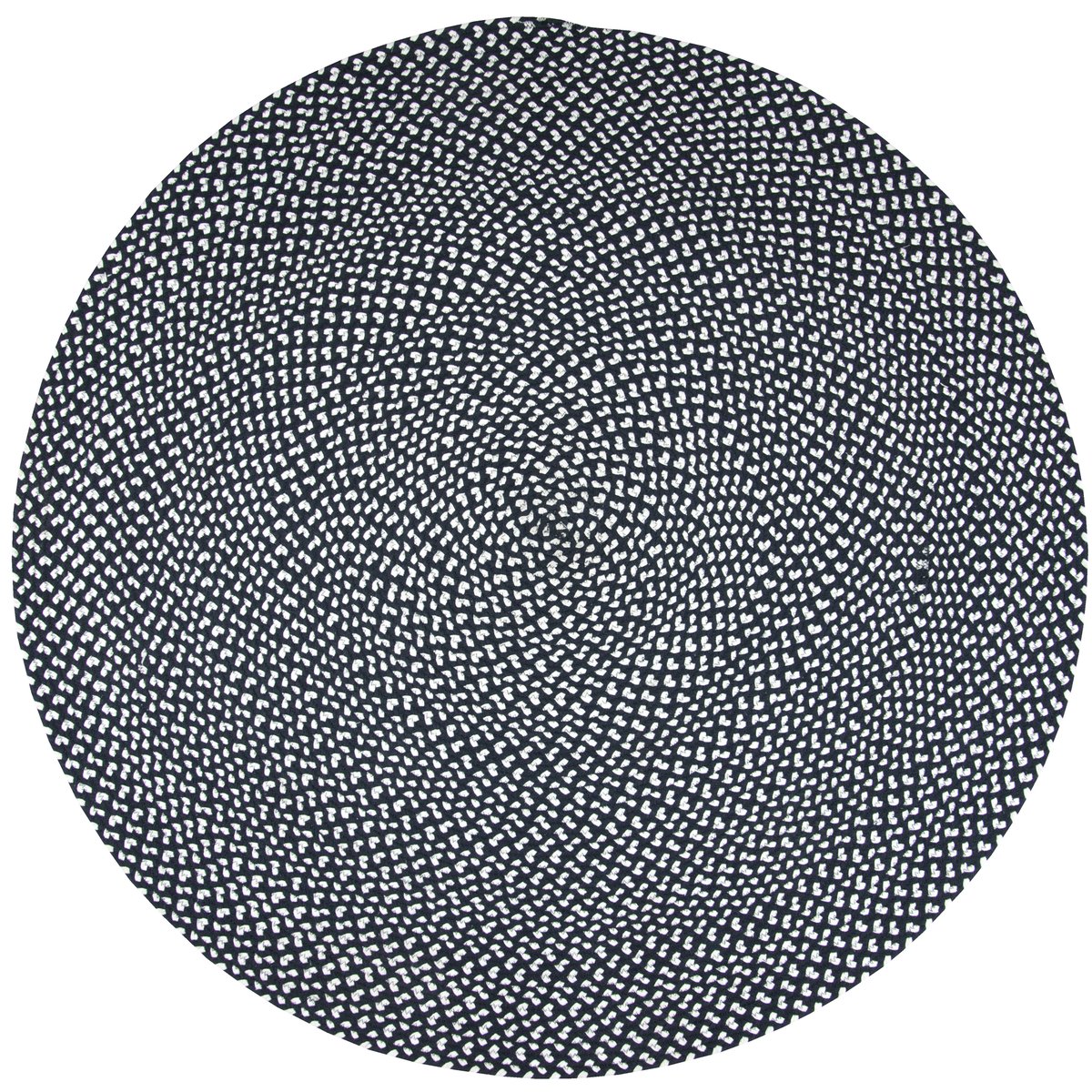 Tapis coton rond ALLEN noir/blanc, NATTIOT