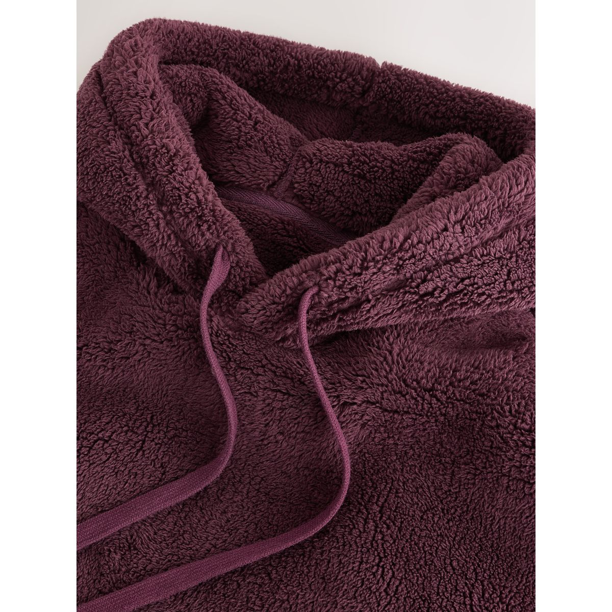 Sweat à capuche en imitation fourrure enfiler rouge bordeaux, NEXT
