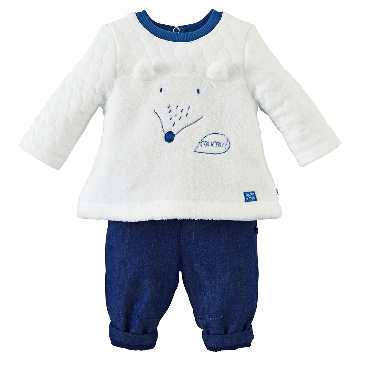 Ensemble sweat pantalon baptiste sucre d'orge bleu, SUCRE D'ORGE