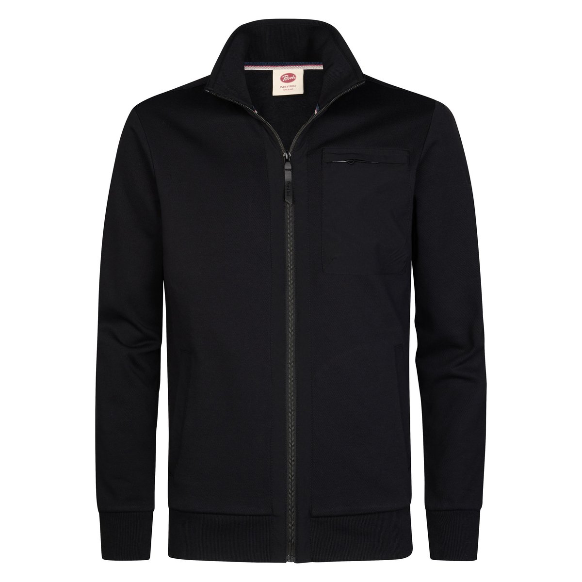 Sweat zippé en molleton millcore noir deep black, PETROL INDUSTRIES