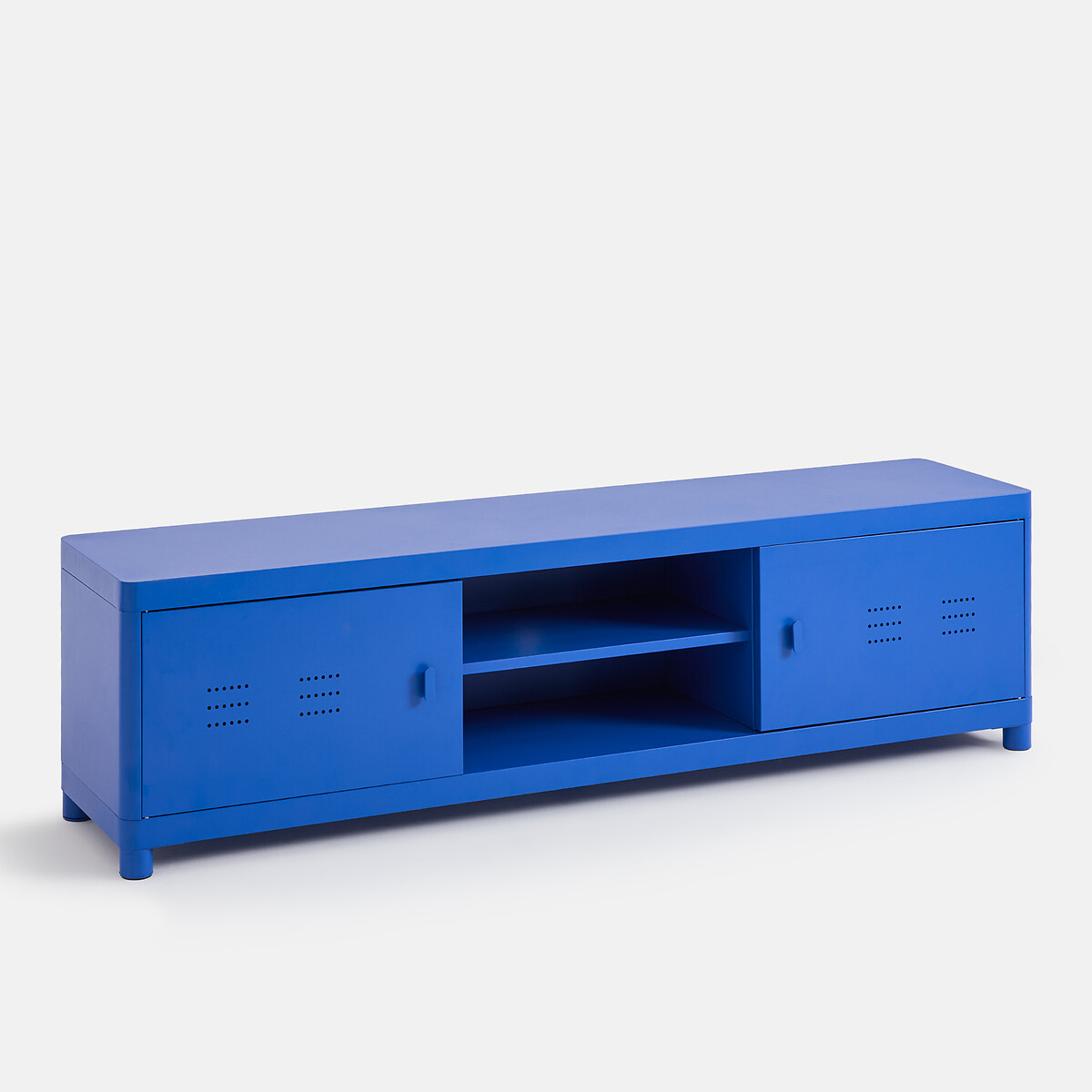 Mueble de TV de acero, ancho 180 cm, LIVONA azul , LA REDOUTE INTERIEURS