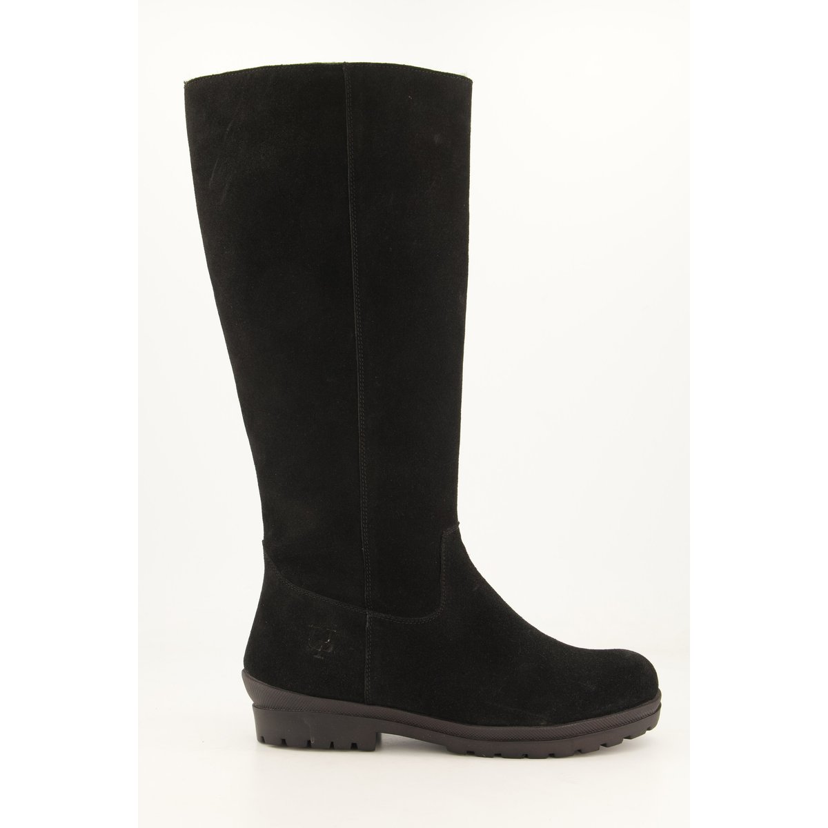 Bottes en cuir suédé, tige XXL , pied large noir, ULLA POPKEN