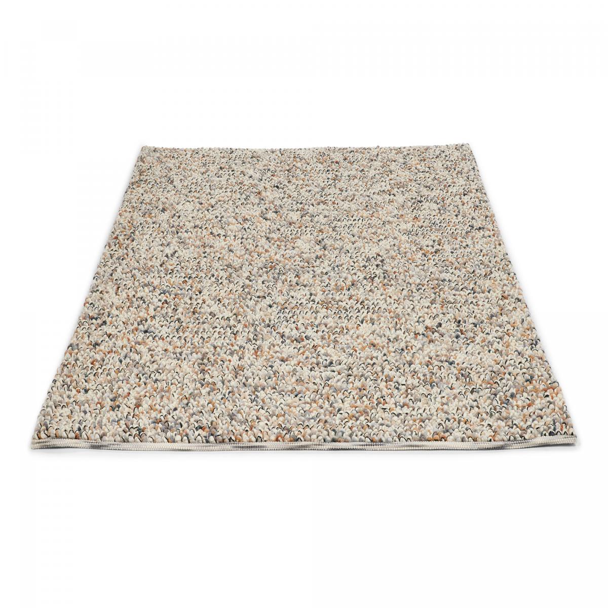 Tapis salon et chambre tissé en laine motif faux uni MARBLE A beige marron, UN AMOUR DE TAPIS