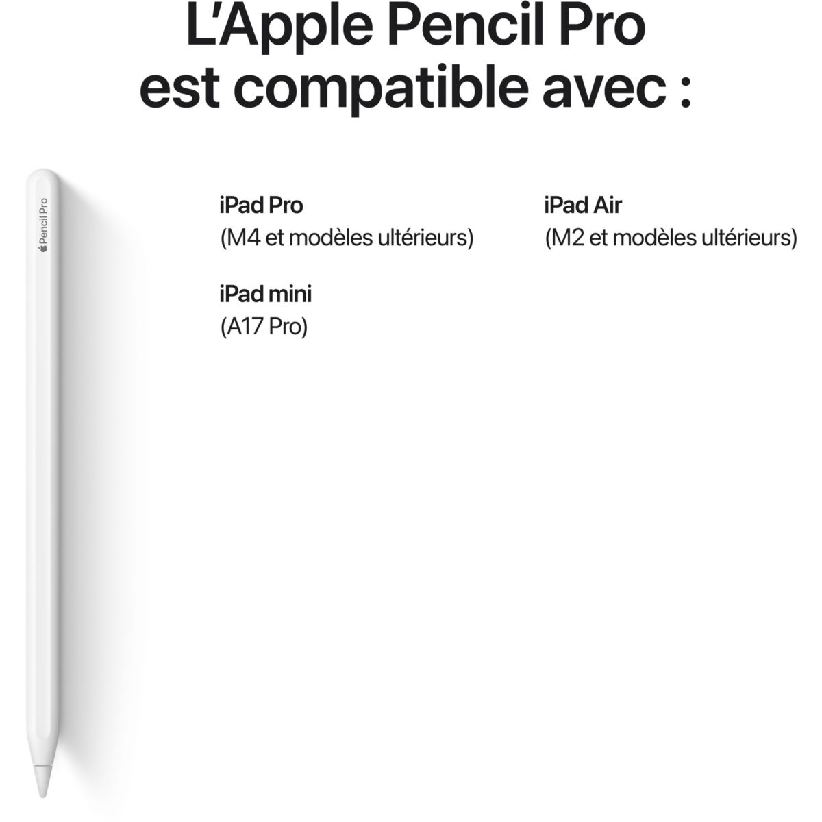 Stylet Pencil Pro couleur unique, APPLE