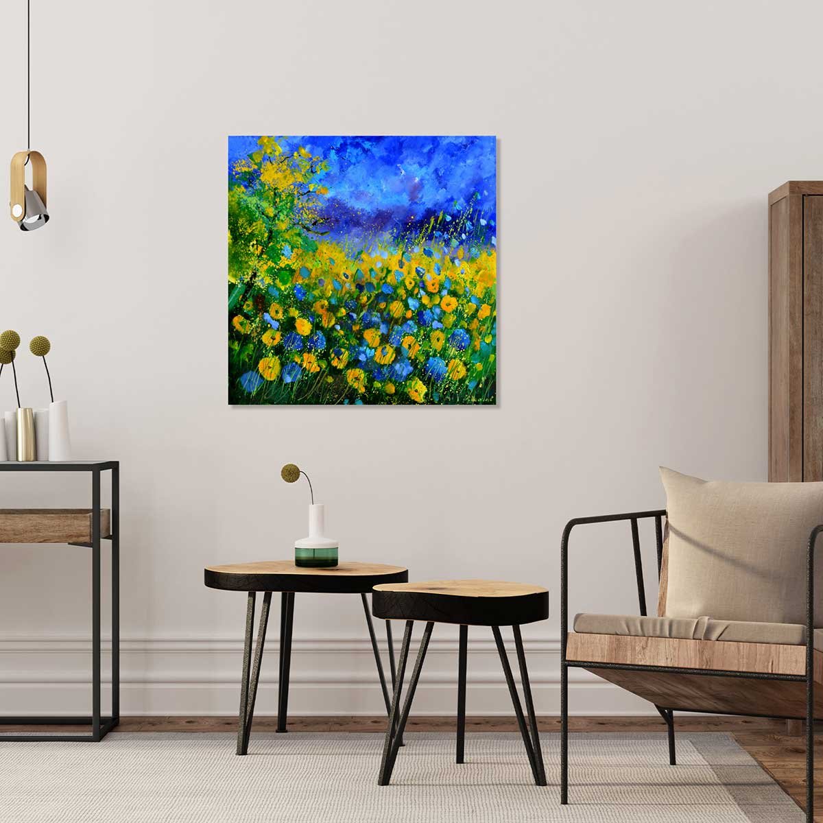 Tableau sauvages et fleurs des champs tableau alu dibond, HEXOA