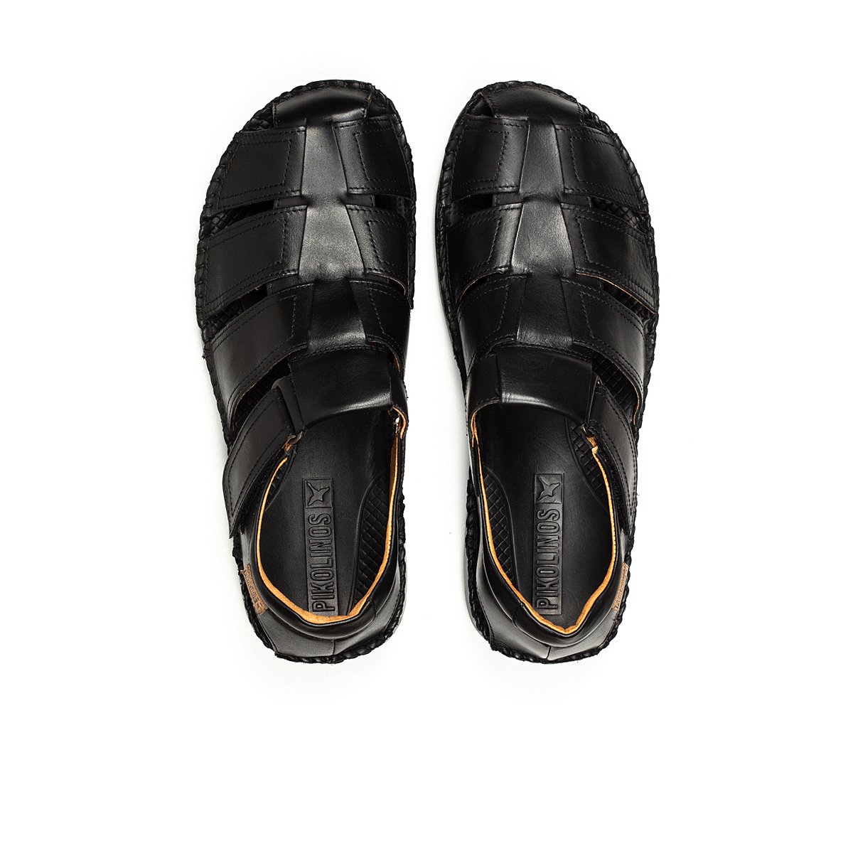 Sandales plates cuir Tarifa black, PIKOLINOS