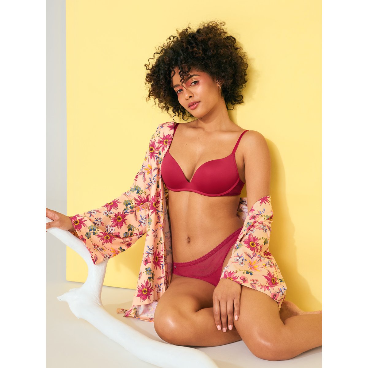 Soutien-gorge push-up sans armatures Honey rouge, LISCA