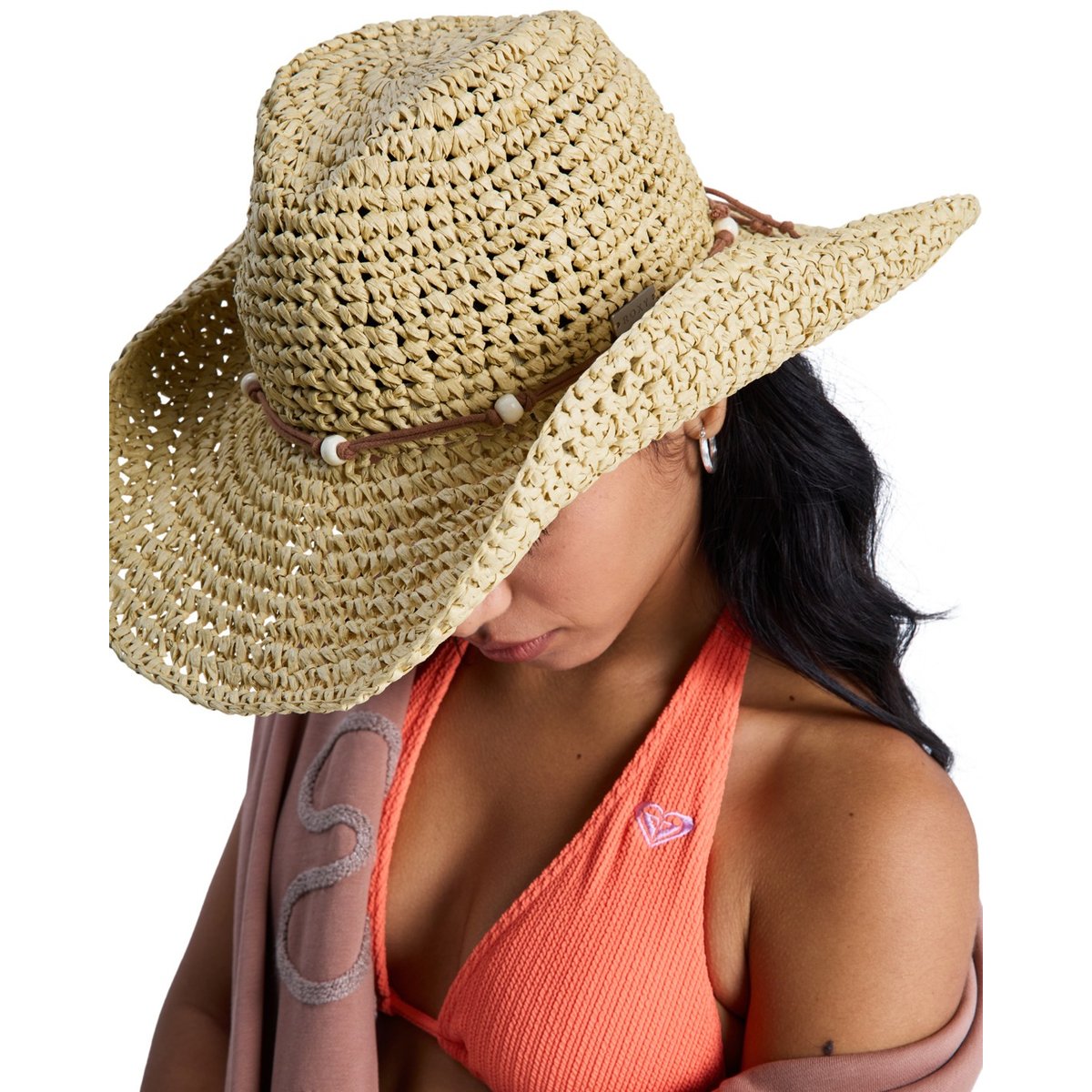 Chapeau de cowboy CHERISH SUMMER. beige parchment, ROXY