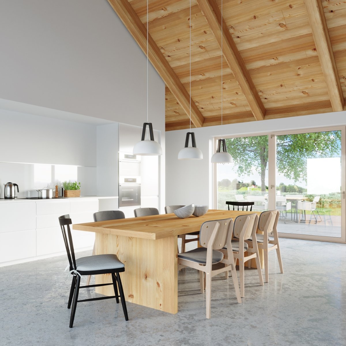 Suspension Acier Blanc/Noir E27 1 Casco blanc, EDEN